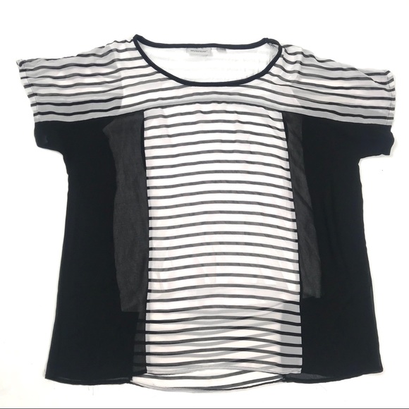 Avenue Tops - 🌵 Avenue 14/16 Striped Blouse Built In Tank Top